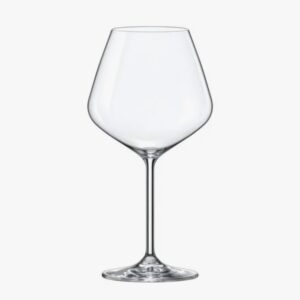 Transparant wijnglas met lange steel