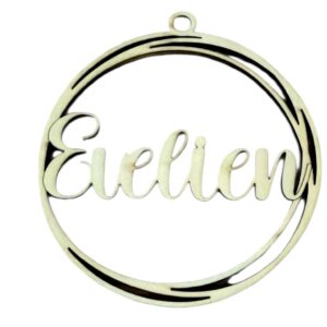 Hanger met naam Evelien in cirkelontwerp